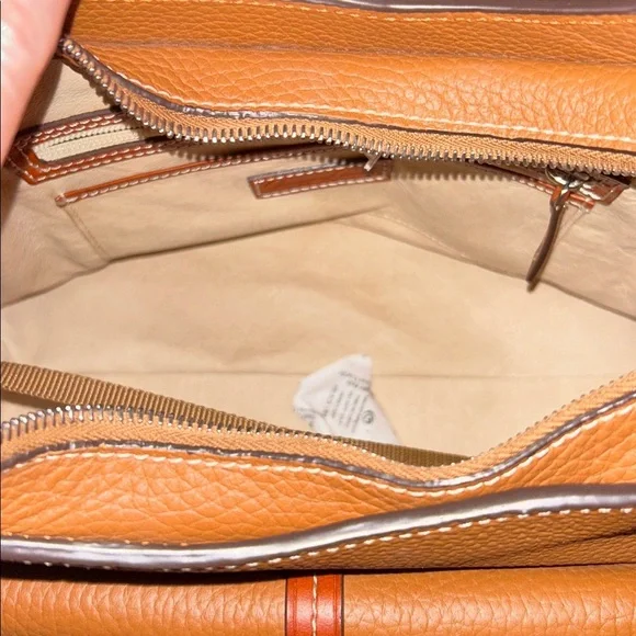 Dooney & Bourke Large Cambridge Brown‎ Pebbled Leather Hobo Shoulder NWOT $329 - Picture 4 of 11